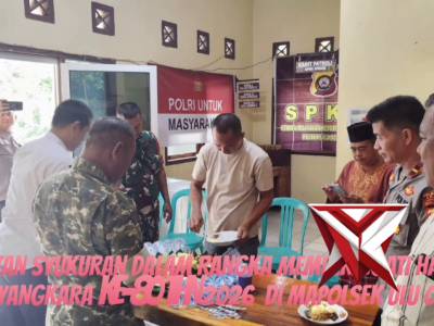Kegiatan Syukuran dalam rangka memperingati hari HUT BHAYANGKARA KE-80 Tahun 2026 di Mapolsek Ulu Og