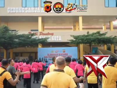 olahraga pagi bersama tni polri polresta bogor kota