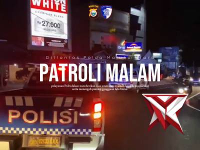PATROLI MALAM, HADIR JAGA KEAMANAN DAN KETERTIBAN