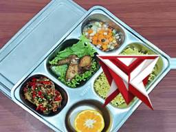Menu spesial hari ini - Nasi Kebuli - Ayam Rempah - Acar Timun Wortel - Tahu Cabe (Khusus PB)