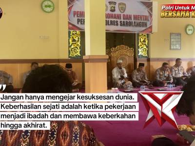 Kegiatan Binrohtal Personel Polres Sarolangun