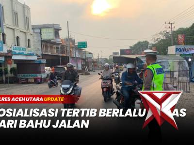 Unit Kamsel Satlantas Polres Aceh Utara Gencarkan Sosialisasi Tertib Berlalu Lintas